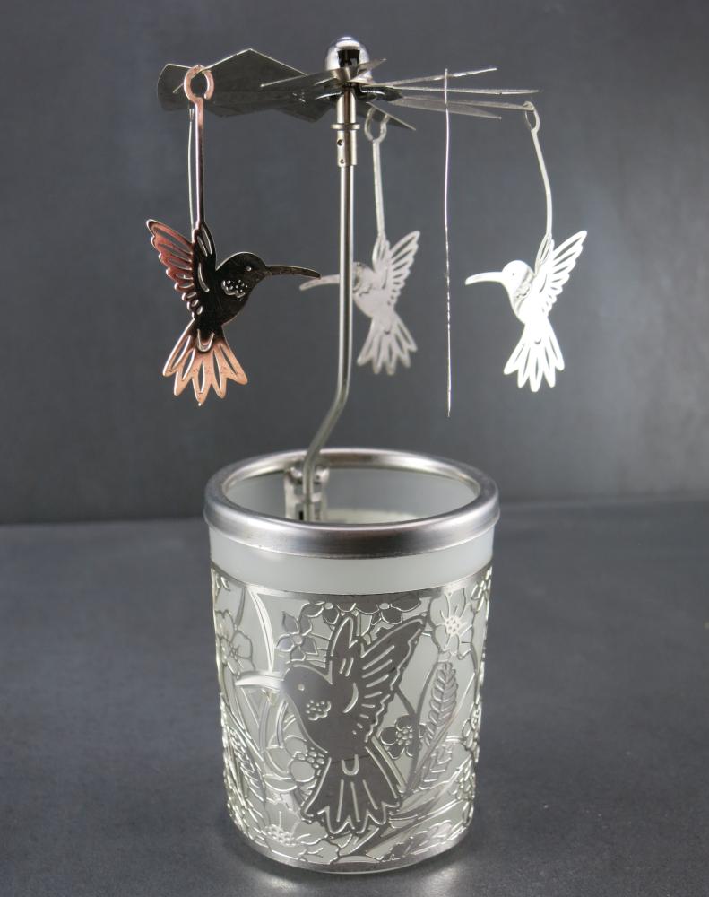 Glas Karussell Flowerbird