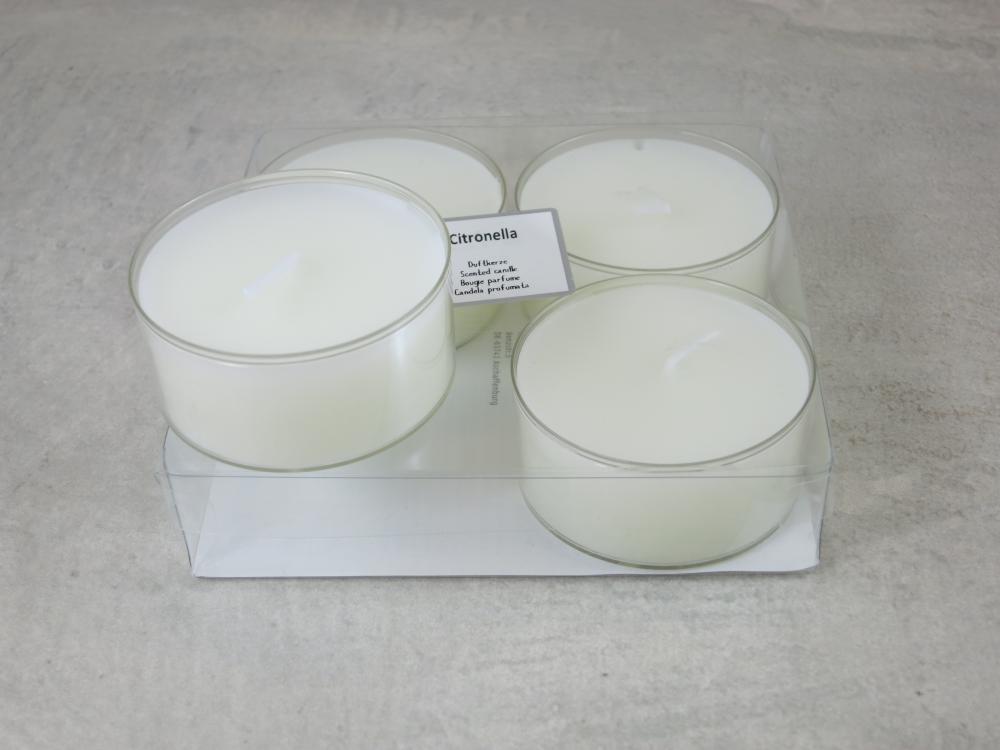 Teelicht MAXI lights Duft Citronella, (4) Brenndauer 8-9 Std