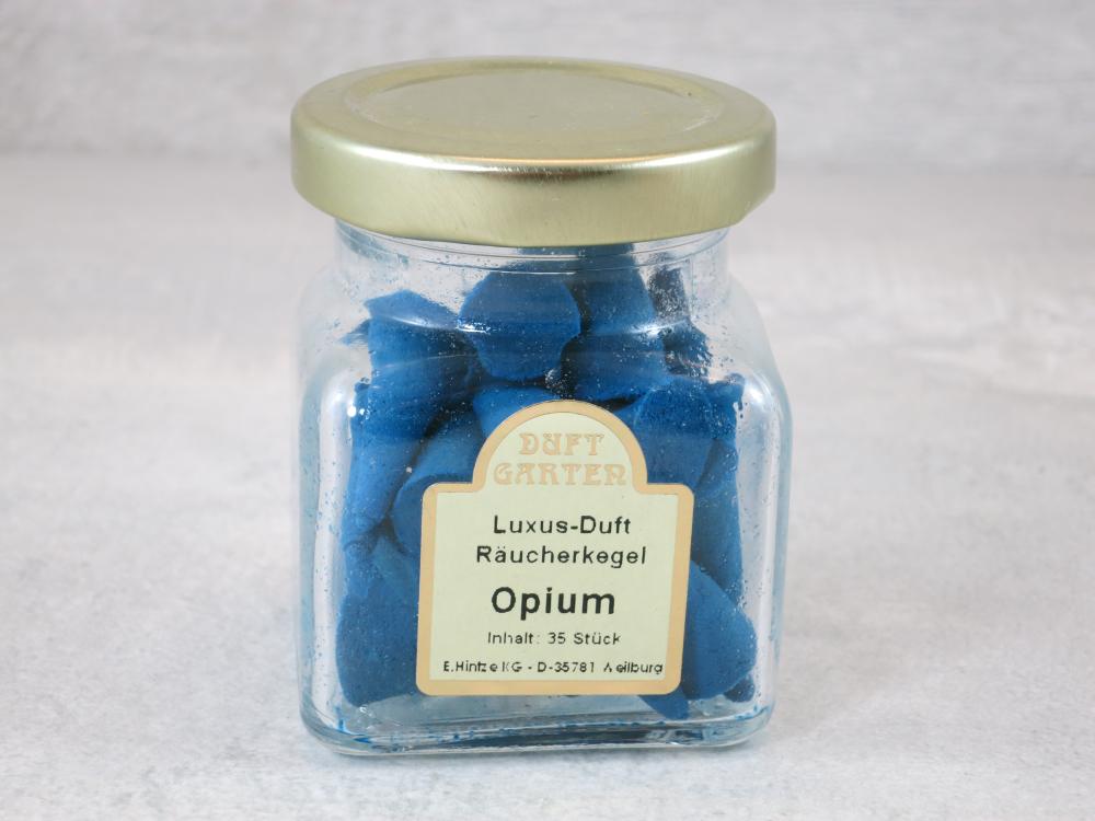 Räucherkegel (35) - Opium (blau) - Edgar Hintze