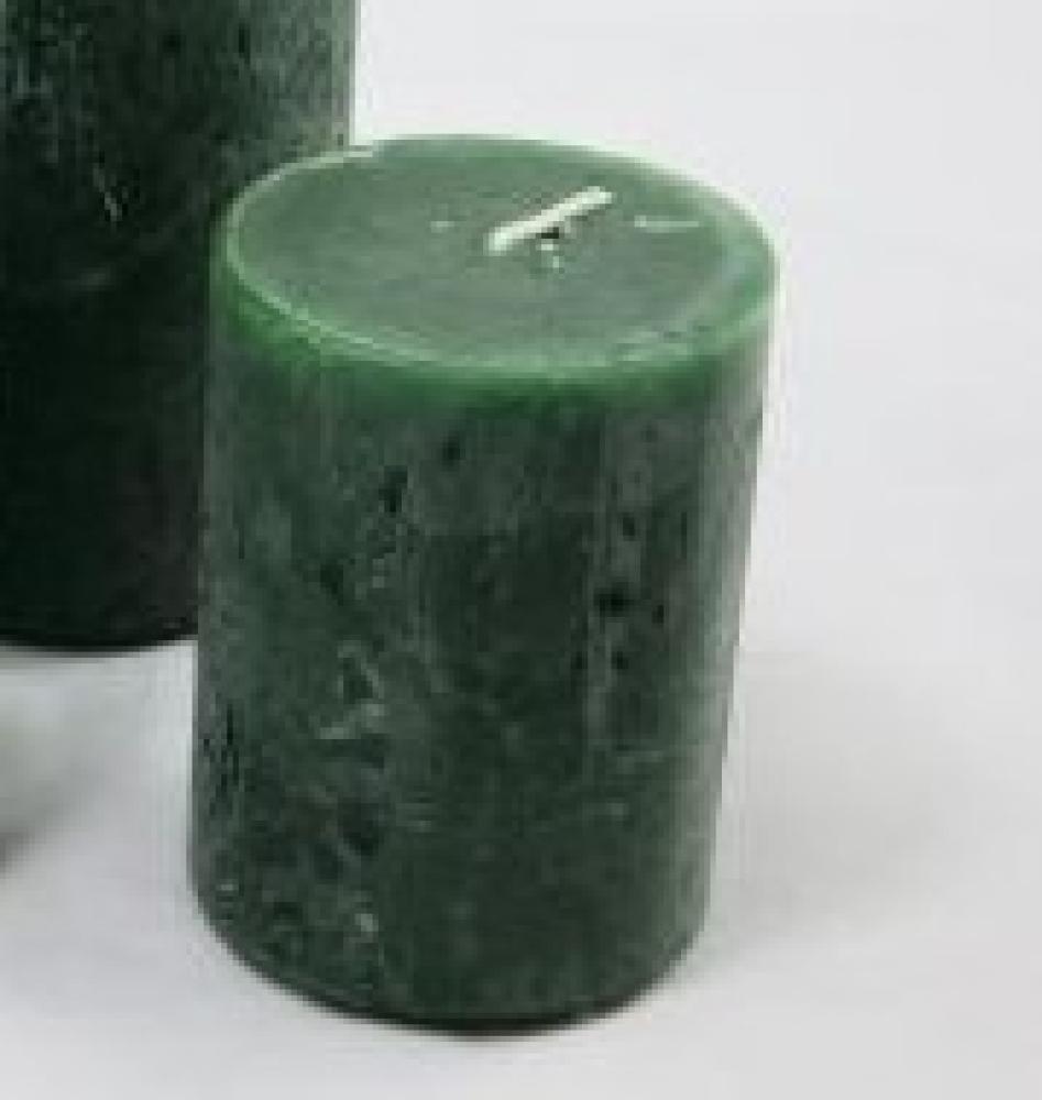 Kerze Rustic Sophia Farbe jägergrün, Größe 80/70, 1 Packung - 4 Stück, Kerzen Wenzel