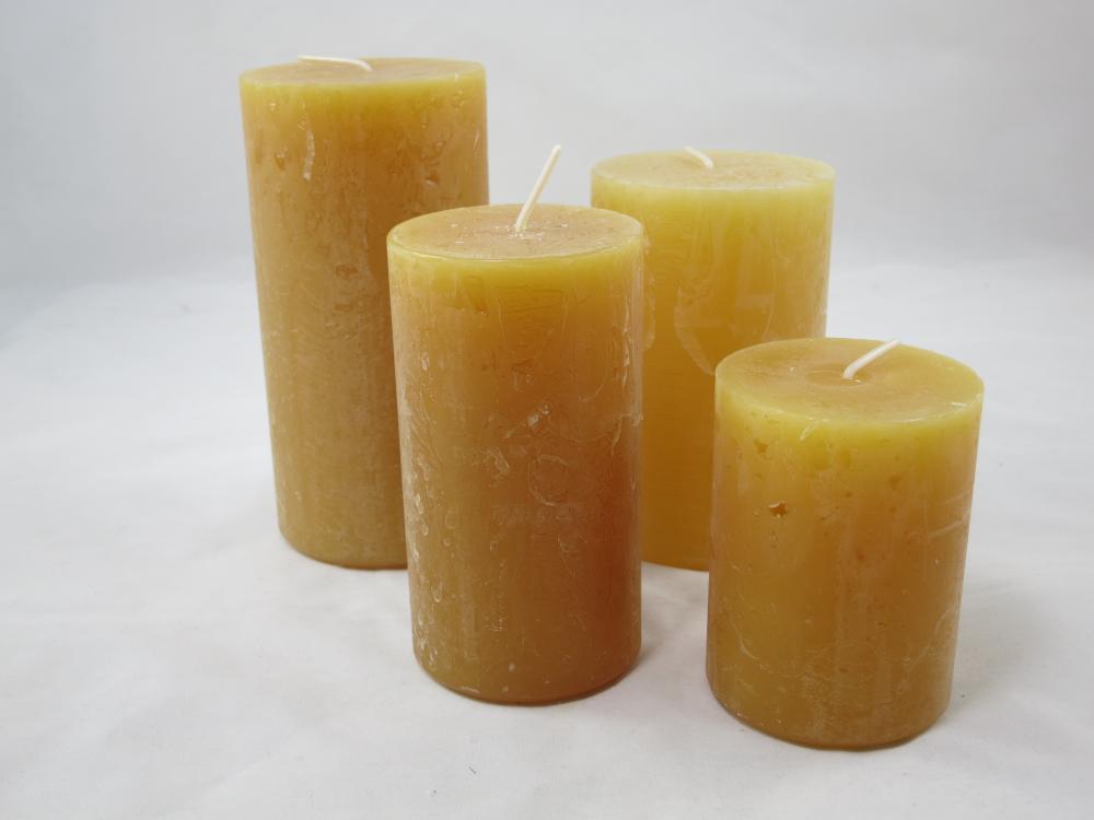 Kerze Rustic Sophia Farbe senf 13, Kerzen Wenzel