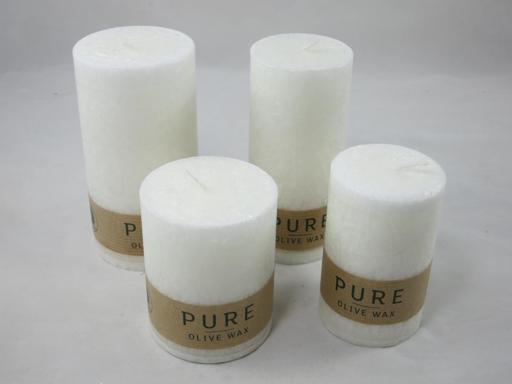 Kerze PURE OLIVE WAX, Farbe natural, Kerzen Wenzel