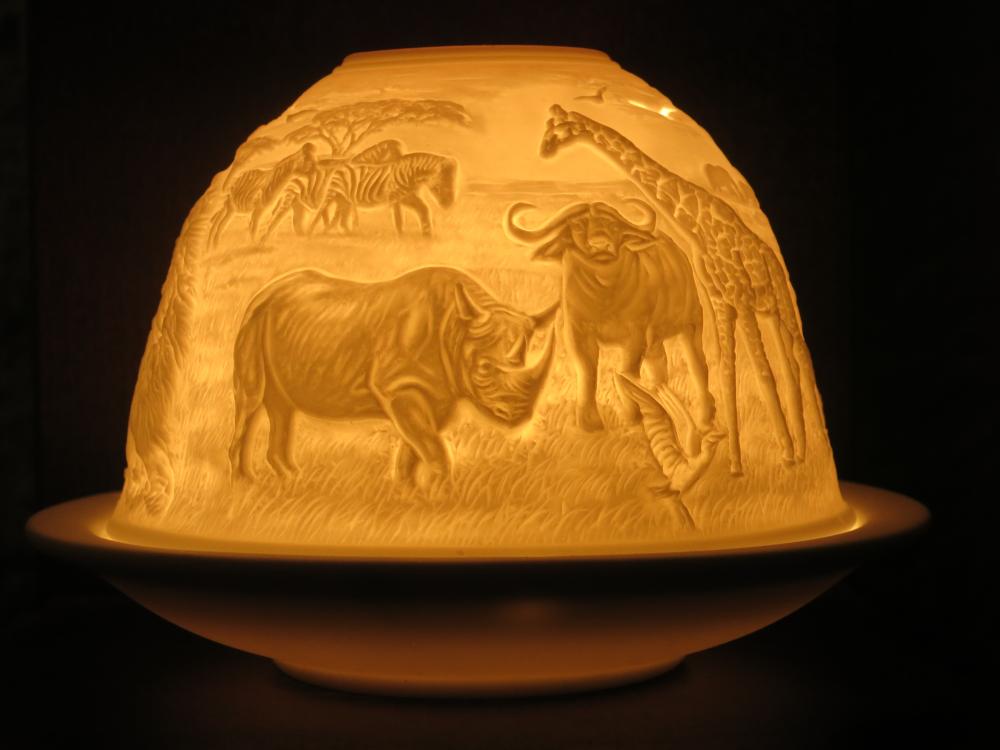 Dome Light Windlicht Safari, 32811, Kerzenfarm Hahn