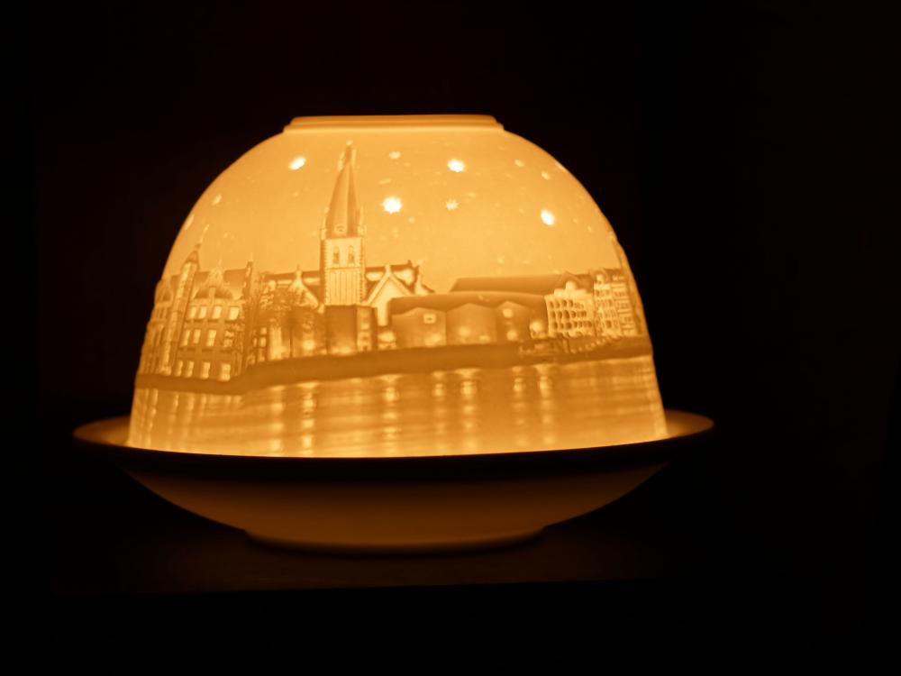 Starlight Windlicht Nr. 384, Düsseldorf, Porzellan Windlicht