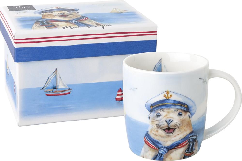 Tasse, Kaffeebecher Robbe Captain Charlie, Porzellanbecher, IHR Ideal Home Range