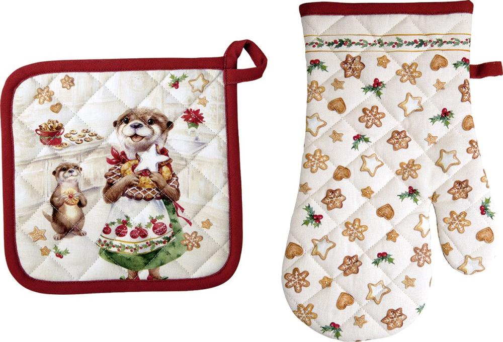 Grillhandschuh und Topflappen, COOKIE GARLAND cream, IHR Ideal Home