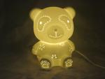 Porzellanlampe, Tischlampe Teddy, 30328, Kerzenfarm Hahn