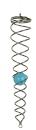 Kristallwirbel Glaskristall aqua, Höhe 30 cm, Wagner Life Design